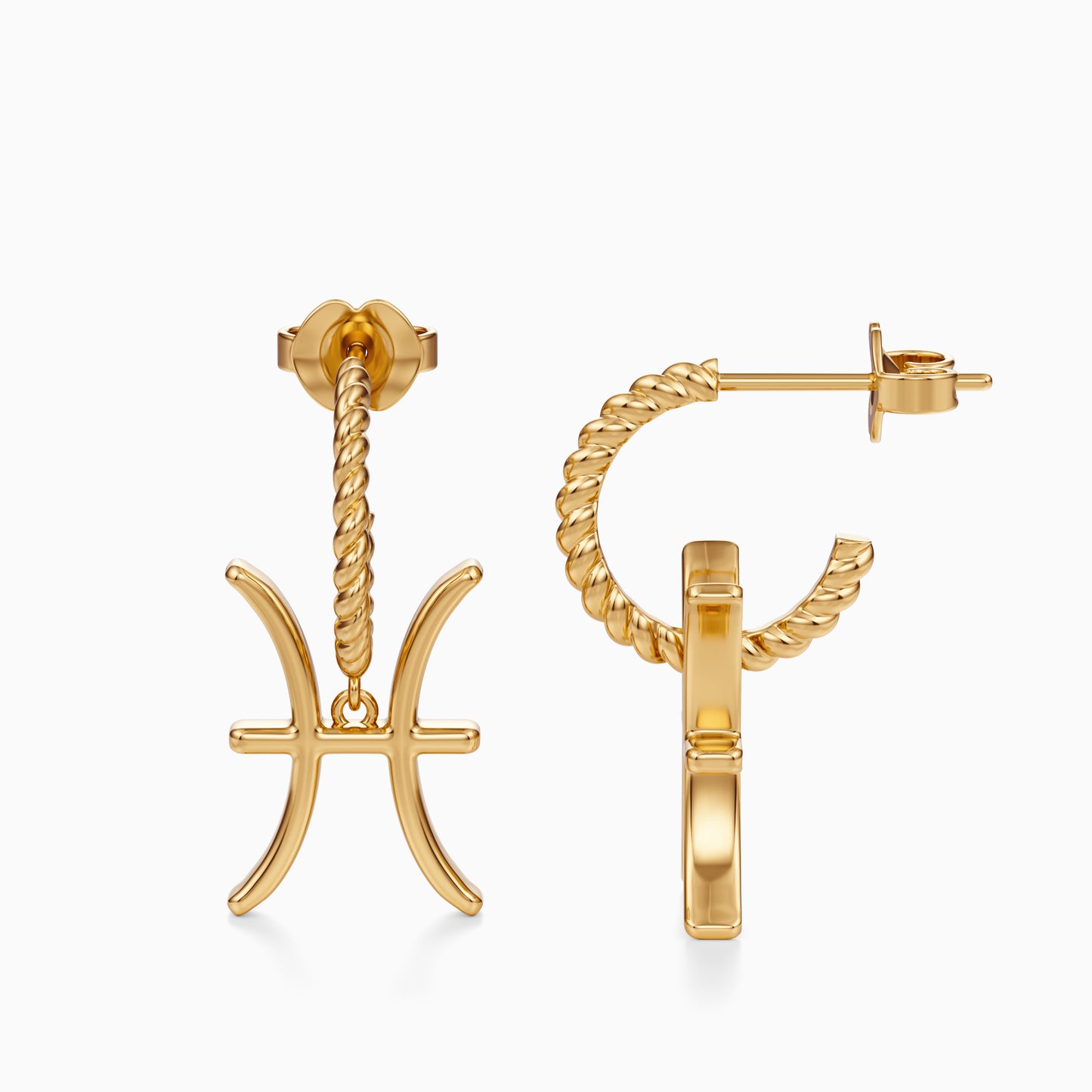 Large Pisces Dangle Earrings