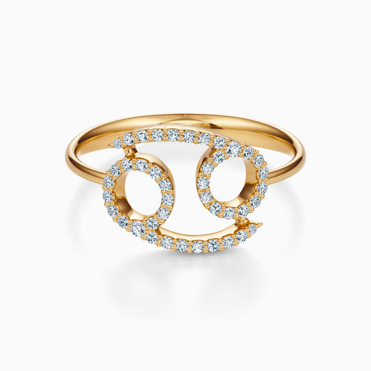 Large Diamond Cancer Ring