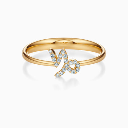 Diamond Capricorn Ring