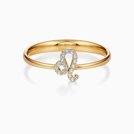 Diamond Leo Ring