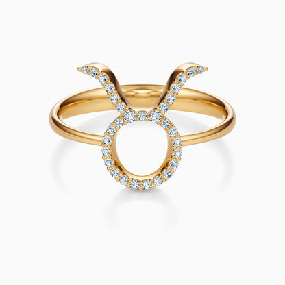 Large Diamond Taurus Ring