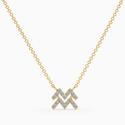 Diamond Aquarius Necklace