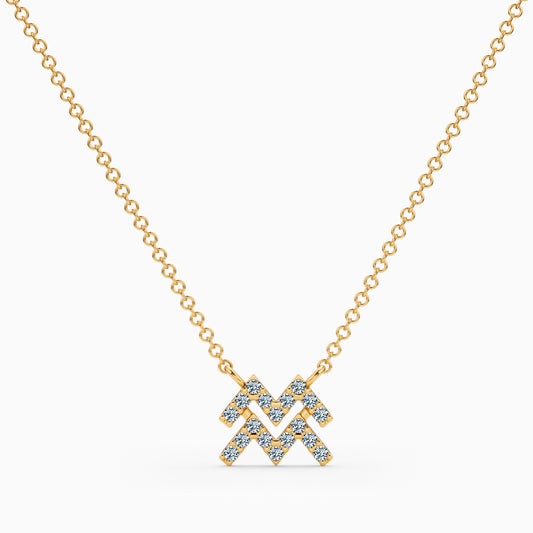 Diamond Aquarius Necklace