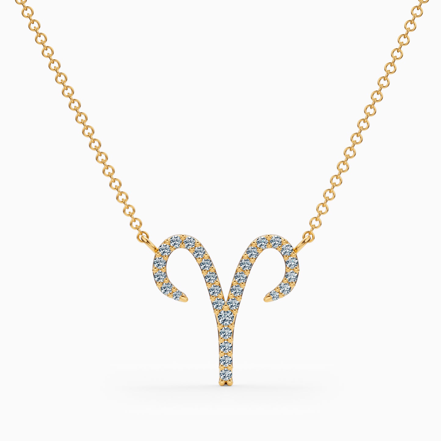 Large Diamond Aries Necklace