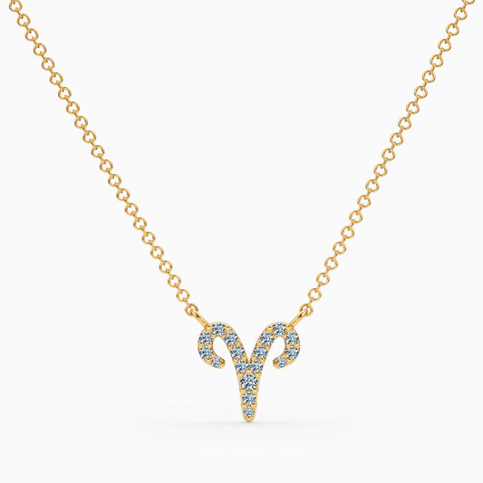 Diamond Aries Necklace