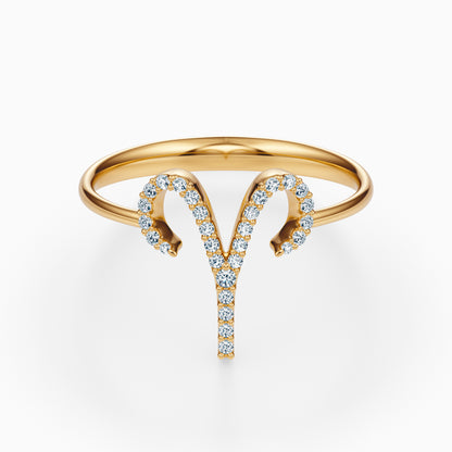 Large Diamond Aries Ring