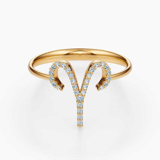 Large Diamond Aries Ring