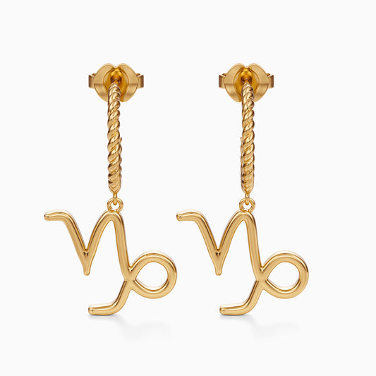 Large Capricorn Dangle Earrings