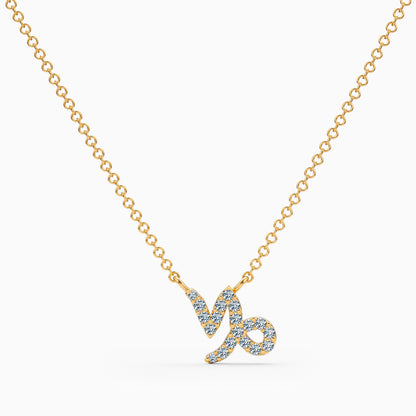 Diamond Capricorn Necklace