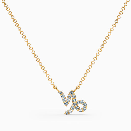 Diamond Capricorn Necklace