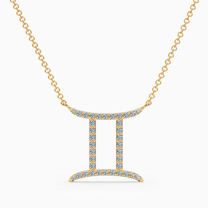 Large Diamond Gemini Necklace