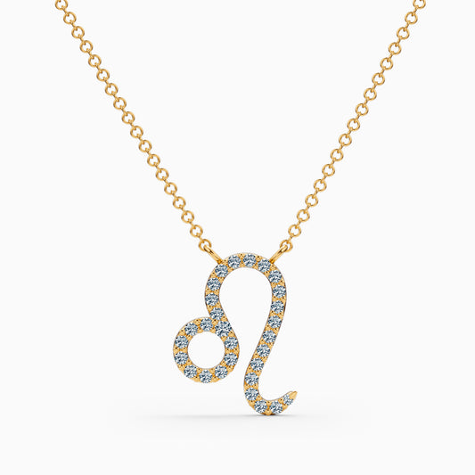 Large Diamond Leo Necklace
