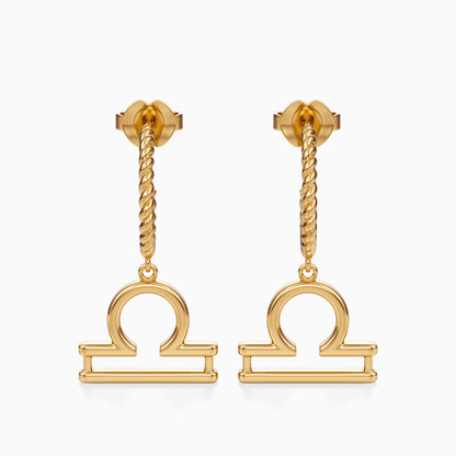 Large Libra Dangle Earrings