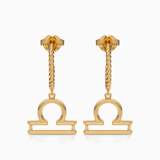Large Libra Dangle Earrings