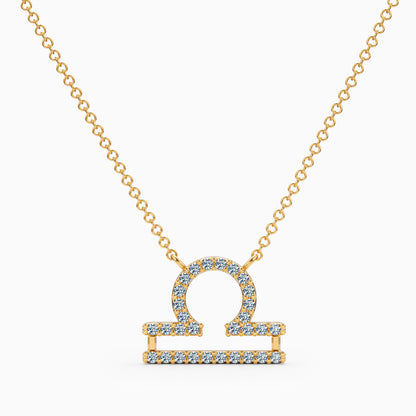 Large Diamond Libra Necklace