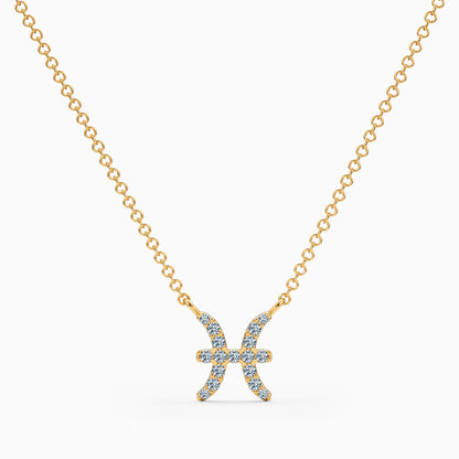 Diamond Pisces Necklace
