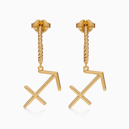 Large Sagittarius Dangle Earrings