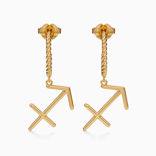 Large Sagittarius Dangle Earrings