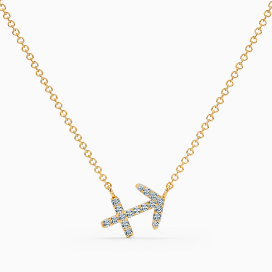 Diamond Sagittarius Necklace