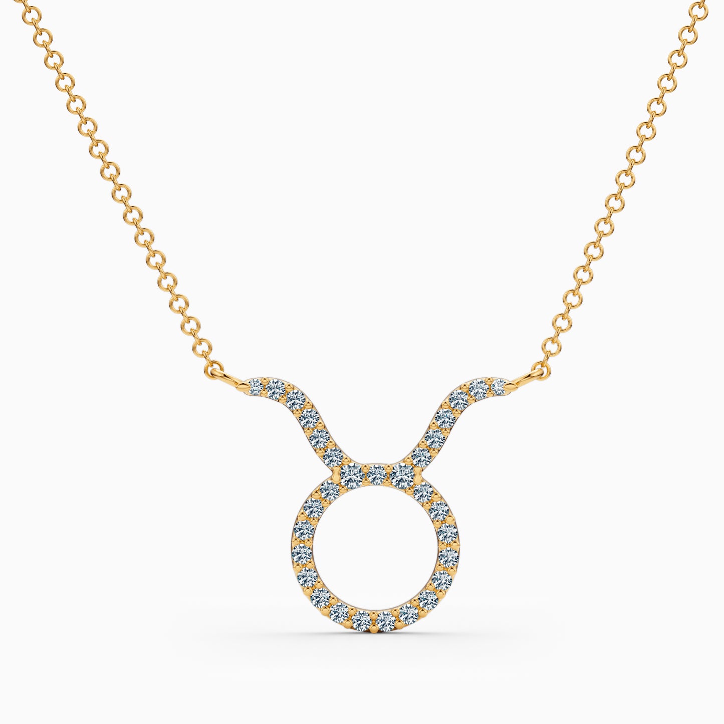 Large Diamond Taurus Necklace