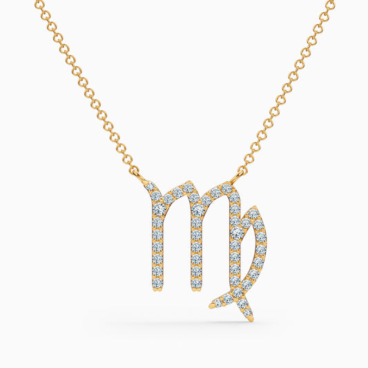 Large Diamond Virgo Necklace